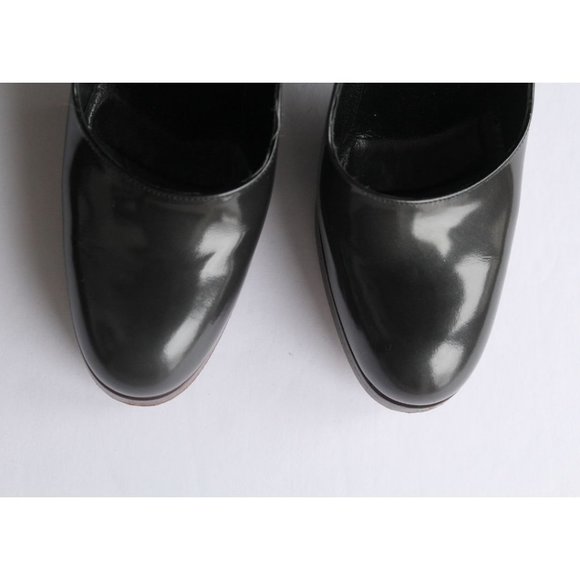 Gucci by Tom Ford 1998 F/W Runway Leather Pumps Dark Grey Size 6.5 Vintage - Picture 6 of 10